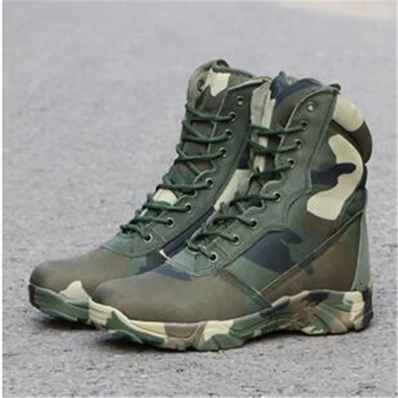 Мъжки Пустинни Тактически Военни обувки, Мъжки Работна Безопасни Обувки, Непромокаеми Армейските обувки със Специално Предназначение, Dr. Ботильоны дантела, Голям Размер - 2
