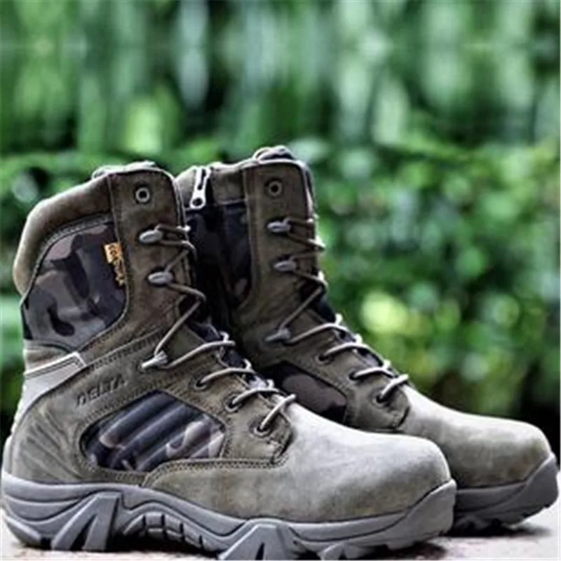 Мъжки Пустинни Тактически Военни обувки, Мъжки Работна Безопасни Обувки, Непромокаеми Армейските обувки със Специално Предназначение, Dr. Ботильоны дантела, Голям Размер - 5