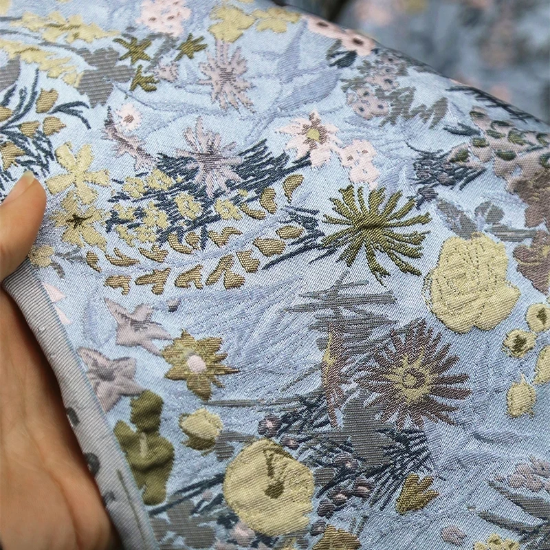 Жаккардовая плат с 3D релефно, Боядисана пряжей, Парчовая плат, цветен принт, за саката, потници, рокли, дрехи, Дизайнерски тъкани - 3