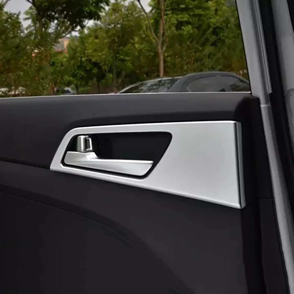 За 2015-2019 Hyundai Tucson Вътрешна Врата Копчето, Панел Bezel, Формоване, Хром Дизайн - 2