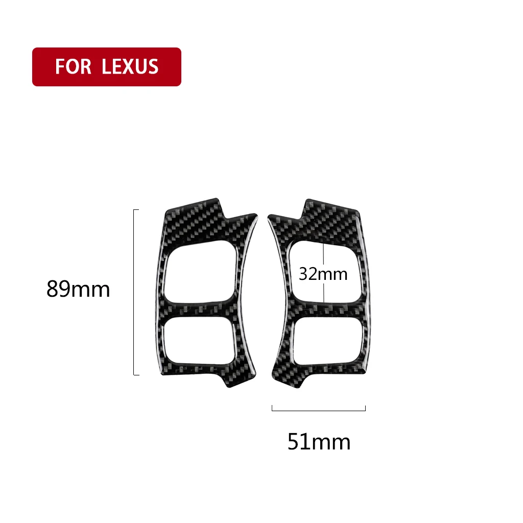 За LEXUS IS250 NX200T 300H 2013-2020 Бутон за превключване на волана клавиш C Покритие на капака стикер от въглеродни влакна Рамка - 5