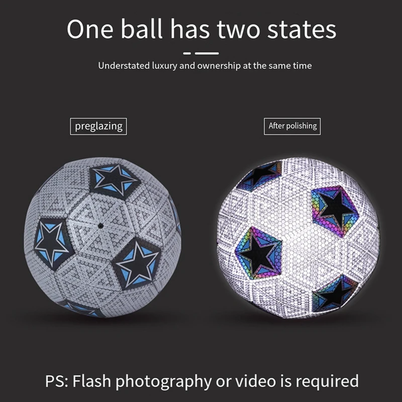 Професионална футболна топка размер 5 бр. за тренировки, състезания по футбол на открито PVC - 1