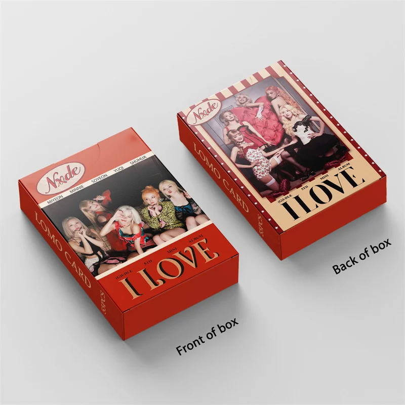 55 бр./компл. Kpop Албум GIDLE ILOVE INEVER DIE Lomo Cards (G) I-DLE Girls I Burn Фотокарточка Minnie Картичка за Подарък на Феновете - 3