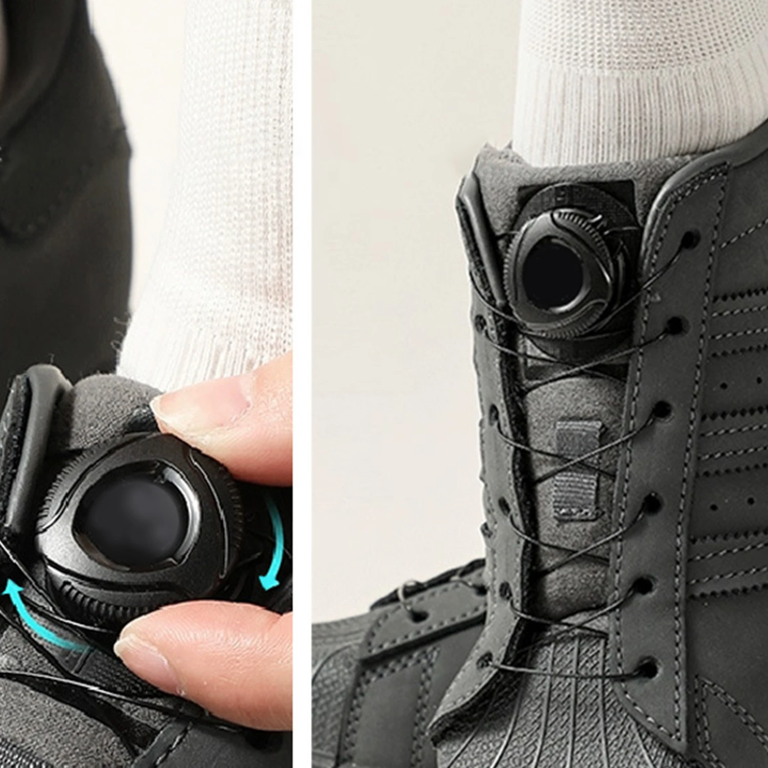 1 чифт ротационни пряжек, Автоматично връзките на обувките без завязок, Възрастни, Детски Ластични шнурове, Маратонки, Мързеливи връзките на обувките без завязок, Аксесоари за обувки - 1