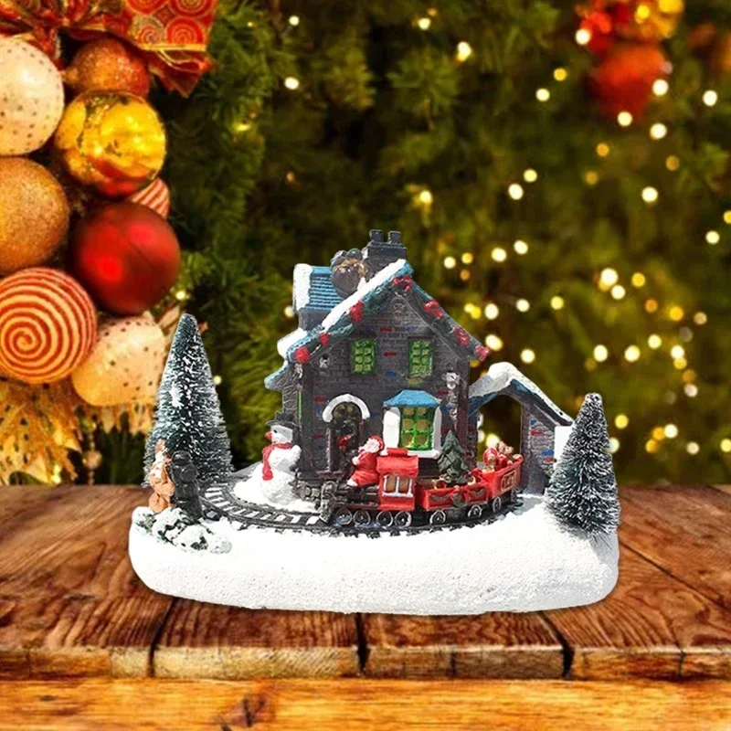 Коледна украса led светлини, снежната украса на дома, коледа, Коледни пейзажи, Светлинен украса на хижи, Коледен подарък - 1