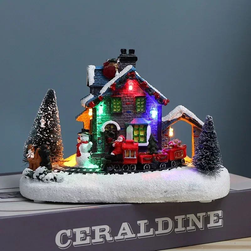 Коледна украса led светлини, снежната украса на дома, коледа, Коледни пейзажи, Светлинен украса на хижи, Коледен подарък - 2