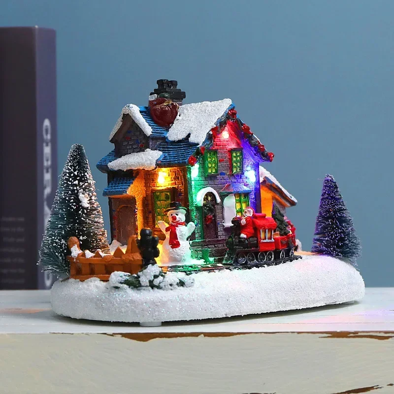 Коледна украса led светлини, снежната украса на дома, коледа, Коледни пейзажи, Светлинен украса на хижи, Коледен подарък - 3