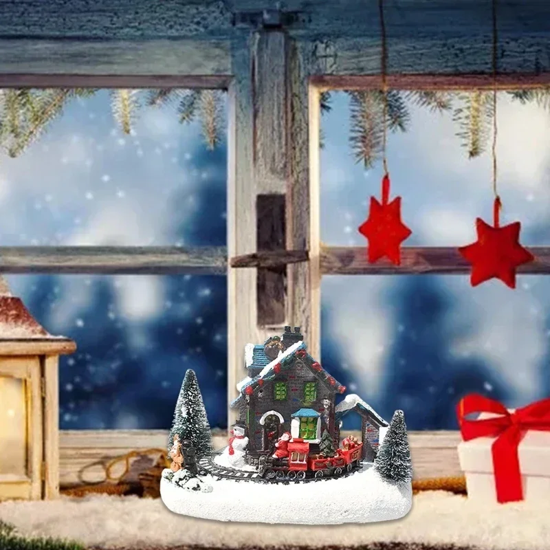 Коледна украса led светлини, снежната украса на дома, коледа, Коледни пейзажи, Светлинен украса на хижи, Коледен подарък - 4