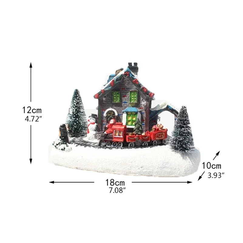 Коледна украса led светлини, снежната украса на дома, коледа, Коледни пейзажи, Светлинен украса на хижи, Коледен подарък - 5
