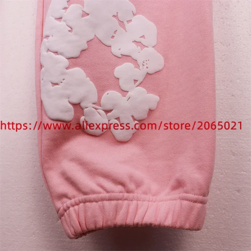 Дънкови hoody Kapok с розов принтом, модни hoody с качулка, мъжки пуловери Claic, дамски пуловер с качулка и биркой - 4
