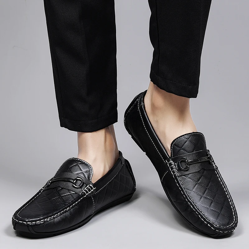Нова Официална Бизнес Обувки За Мъже От Волска Кожа, Мъжки Обувки Шеф, Популярни Класически Мокасини В Ретро стил - 3