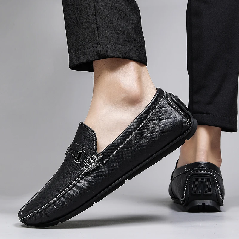 Нова Официална Бизнес Обувки За Мъже От Волска Кожа, Мъжки Обувки Шеф, Популярни Класически Мокасини В Ретро стил - 4