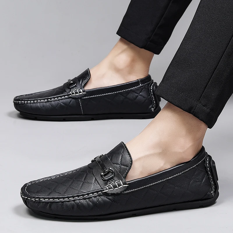 Нова Официална Бизнес Обувки За Мъже От Волска Кожа, Мъжки Обувки Шеф, Популярни Класически Мокасини В Ретро стил - 5
