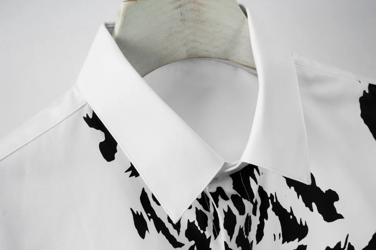Висококачествени Луксозни бижута на едро, мъжки маркови ризи с всекидневния принтом, бизнес тънка риза с дълъг ръкав Good - 2