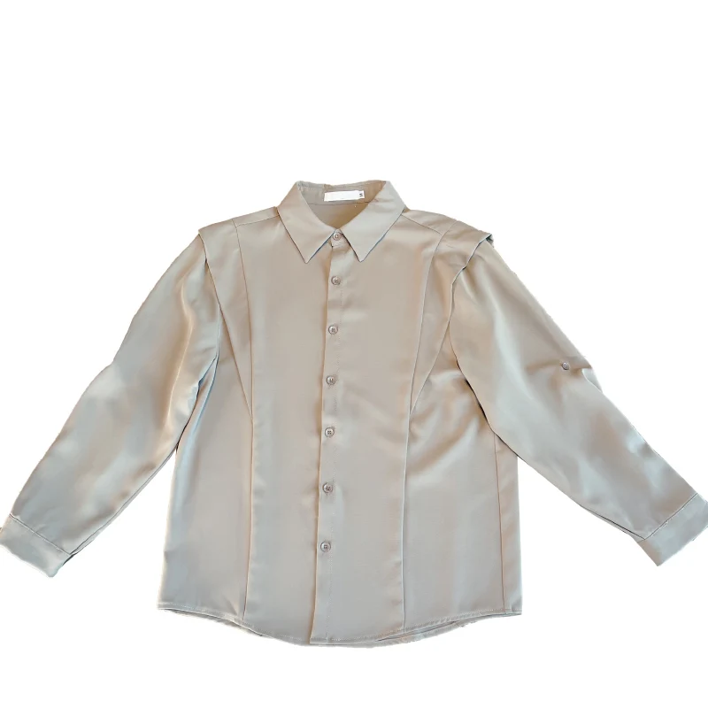 2024 Пролет Есен Ежедневни потници Мъжки обикновена памучни ризи с дълъг ръкав Блузи Мъжки Висококачествена градинска облекло E125 - 4