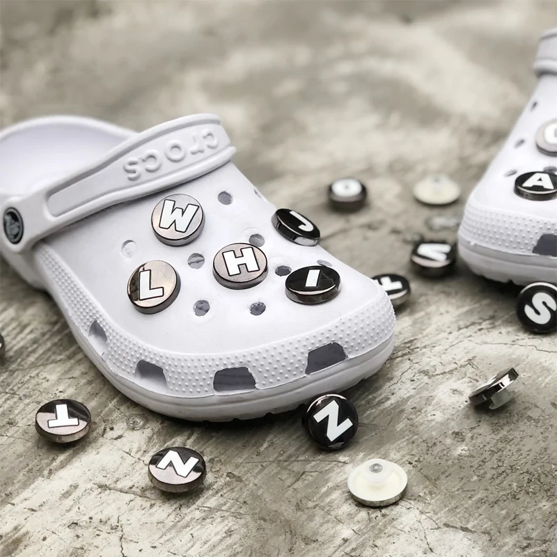 Модерен, топъл, разпродажба, висулки за Croc, направи си сам, Универсална обтегач за обувки с букви от планински кристал, Готовият продукт, Аксесоари Croc, Качество - 0