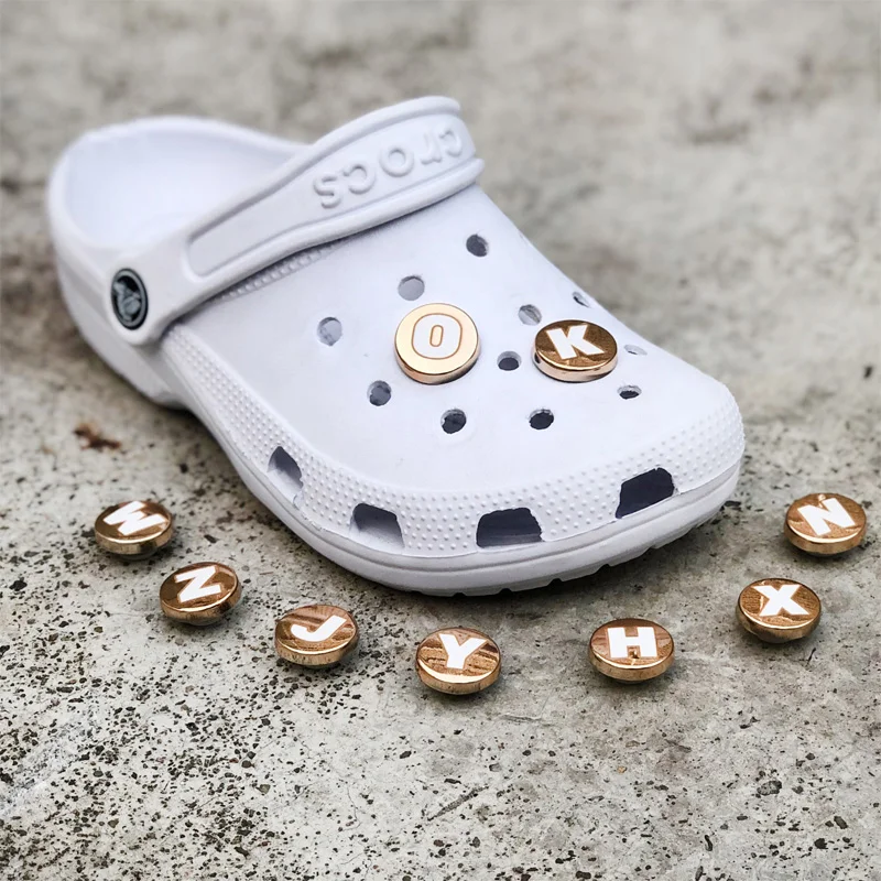 Модерен, топъл, разпродажба, висулки за Croc, направи си сам, Универсална обтегач за обувки с букви от планински кристал, Готовият продукт, Аксесоари Croc, Качество - 2