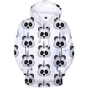 2023 Нова Hoody с изображение на животно Панди, Мъжки Hoody с 3D-принтом, Детска Hoody, Стръмни Блузи с дълъг ръкав, Пуловер, Ежедневни Градинска Дрехи, Палто Оверсайз