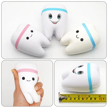 Детска играчка във формата на зъбите, замедляющая растеж на стрес за децата, Сладки Мультяшные Меки анти-стрес играчка за деца, подарък зъболекар
