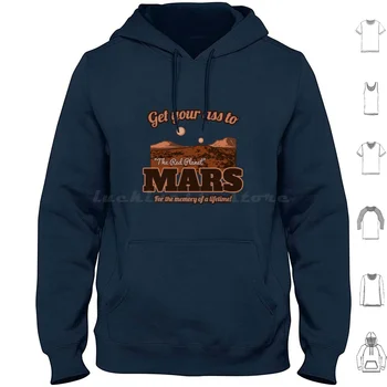 Тащи задника си До Версия 2 Блузи С дълъг ръкав Martian Tourist Space Tourism Total Recall Арни Шварценегер Тащи Си